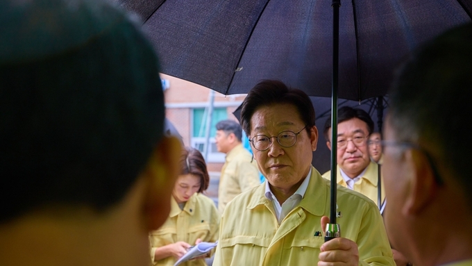 이재명 대통령 호우 피해 복구 현장 점검