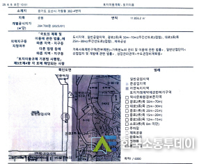 오산시 가장동382-4번지 토지이용계획 확인도면