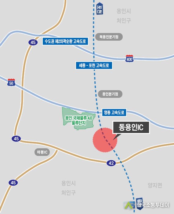 사진제공=용인시청// 동용인IC 위치도