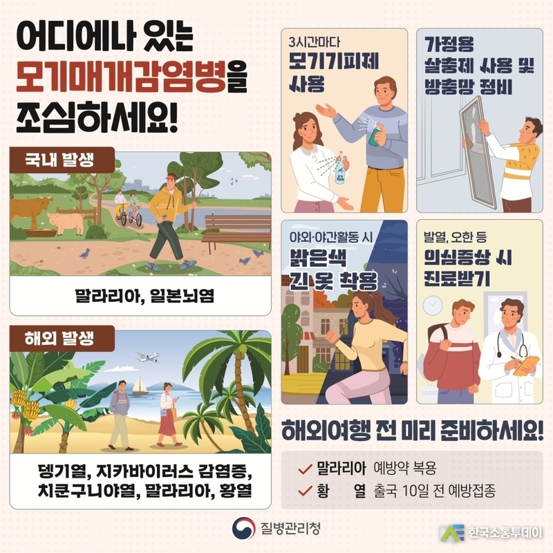 (사진제공=인천시청) 여름철 모기 매개 감염병 예방을 위한 안전수칙.