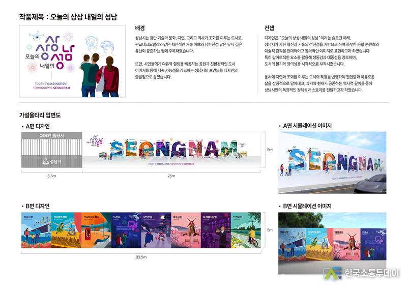 사진제공=성남시청// 성남시 공사장 가설울타리 디자인 공모전 대상 수상작 작품 설명