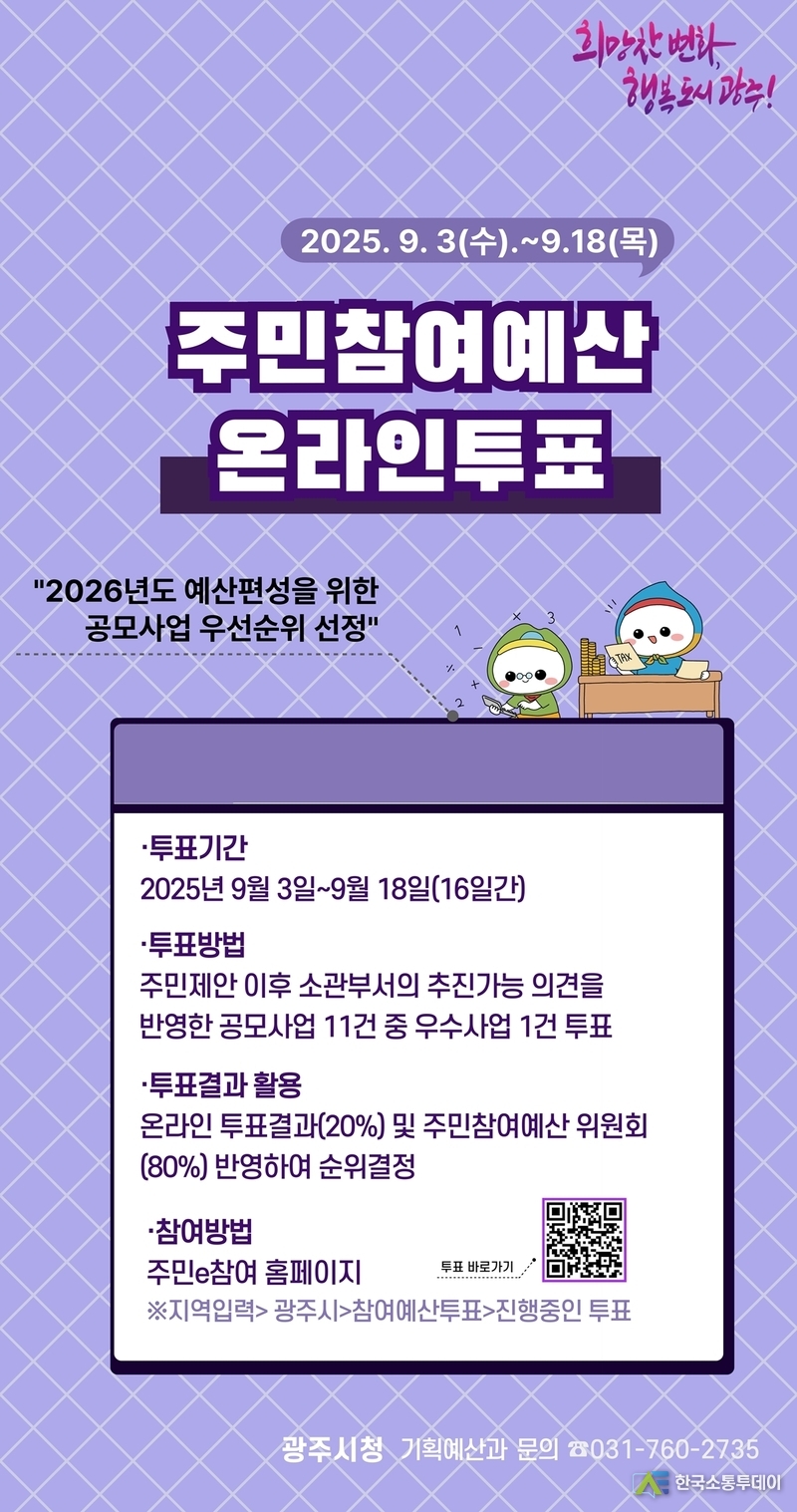 사진제공=광주시청// 광주시, 2025년 주민 참여예산 온라인 투표 실시