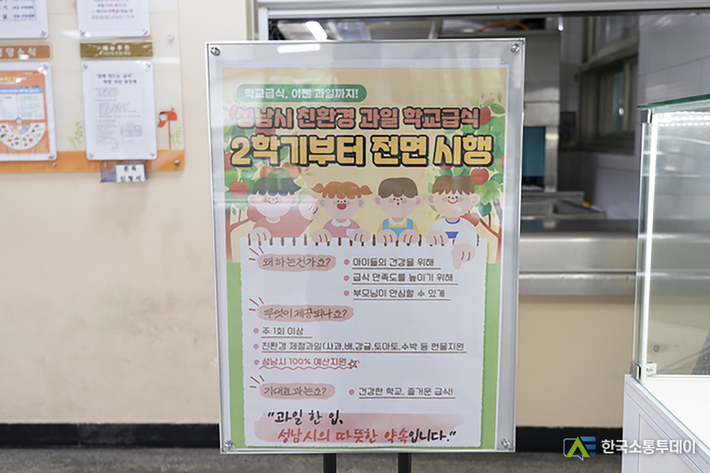 사진제공=성남시청// 성남시 ,초·중·고교 전면 ‘친환경 과일 학교급식 지원사업’ 본격 시행 