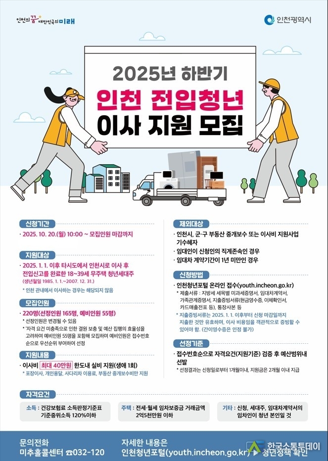 (사진제공=인천시청) 청년들의 주거비 부담을 덜고 지역사회에 안정적으로 정착할 수 있도록 하기 위함이다.