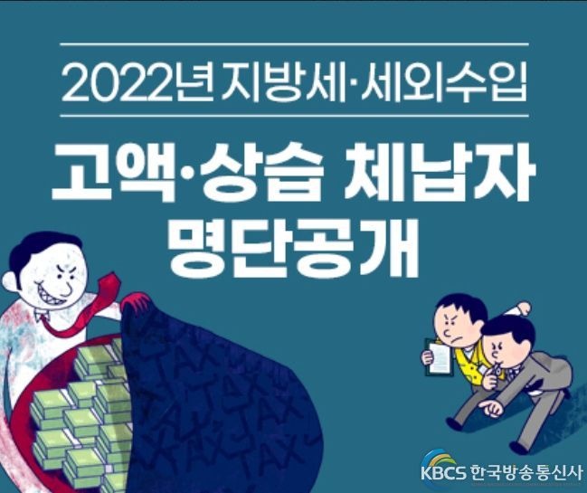 2022년 고액·상습체납자 명단공개