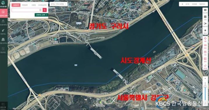 세종∼포천 고속도로 구리∼안성간 공사구간중 한강횡단교량