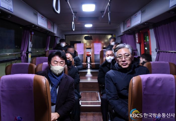 김동근 의정부시장, G6100번 광역버스 고산지구 출근길 탑승 불편 현장 확인