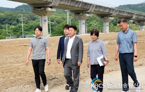 김동근 의정부시장, 해바라기 정원 조성 대상지 현장 방문
