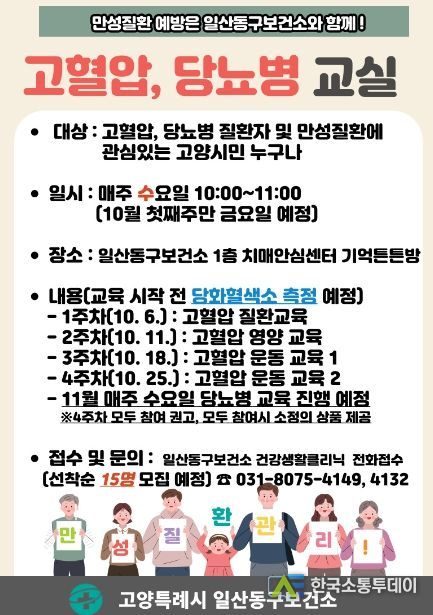 고혈압, 당뇨병 교실 홍보포스터