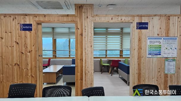 세종시 학교의 휴게시설 조성 모습